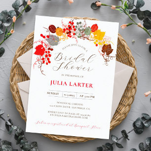 Invitación Ducha Nupcial de Uvas Dulces Florales Francesas 