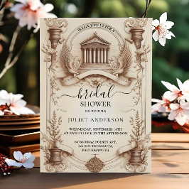 Invitación Ducha nupcial de vello de papiros