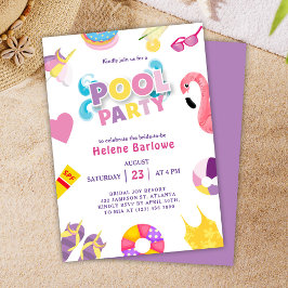 Invitación Ducha nupcial de verano de Fiesta de piscina