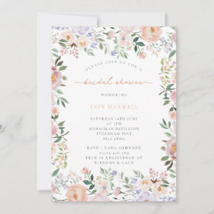 Invitación Ducha nupcial de verano de verano de terracota