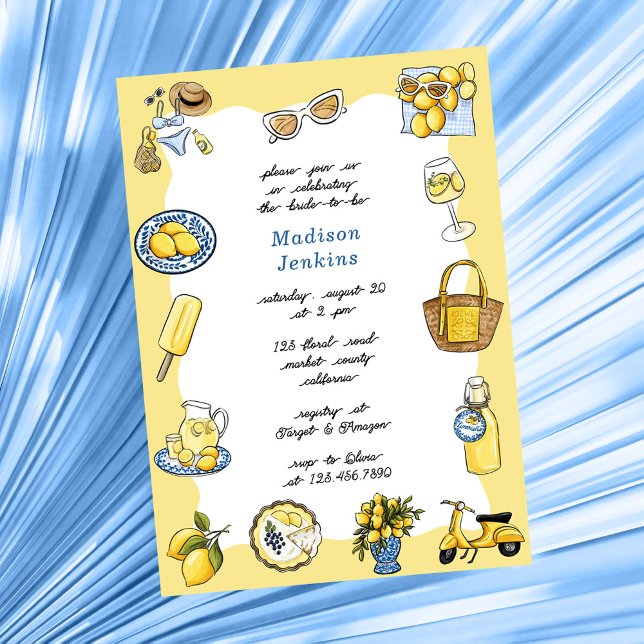 Invitación Ducha nupcial de verano en la costa italiana de li (Subido por el creador)