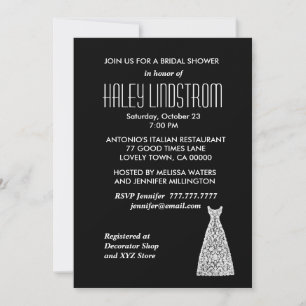 Invitación Ducha nupcial de vestir Boda de encaje S201