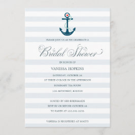 Invitación Ducha nupcial del ancla náutica moderna elegante