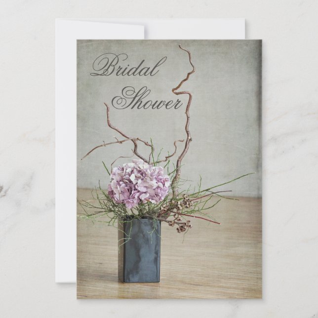 Invitación Ducha nupcial del arreglo rústico elegante del (Anverso)
