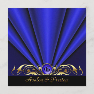 Invitación Ducha nupcial del art déco azul de los años 20 del