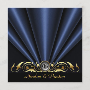 Invitación Ducha nupcial del art déco negro de los años 20