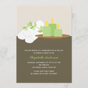 Invitación Ducha nupcial del balneario {verde}