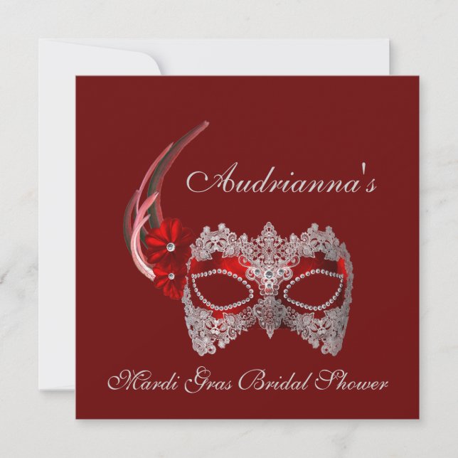 Invitación "Ducha nupcial del carnaval " (Anverso)