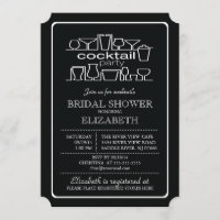 Ducha nupcial del cóctel retro