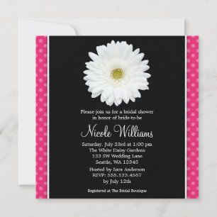Invitación Ducha nupcial del Gerbera de la margarita del