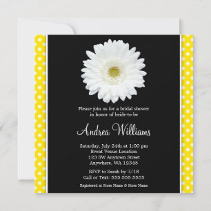 Invitación Ducha nupcial del Gerbera de la margarita del