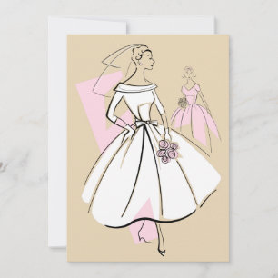 Invitación Ducha nupcial del Grupo Neutral de la Moda