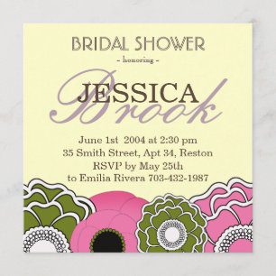 Invitación Ducha nupcial del jardín de la primavera