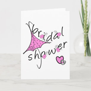 Invitación Ducha nupcial del paraguas rosado