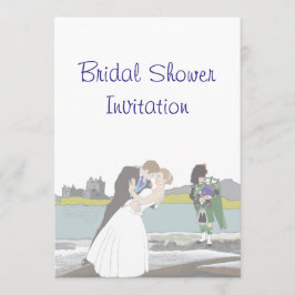 Invitación Ducha nupcial del tema escocés, céltico de la boda
