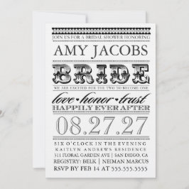 Invitación Ducha nupcial del vintage de la CROMATOGRAFÍA