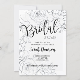 Invitación Ducha nupcial, ducha de matrimonio elegante