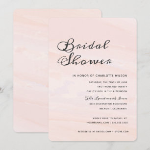 Invitación Ducha nupcial el Rubor del lavado moderno de la