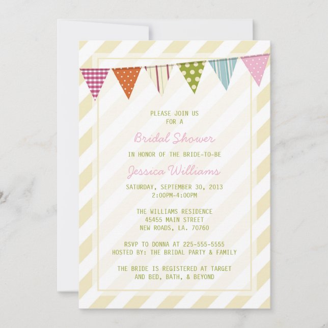 Invitación Ducha nupcial elegante lamentable (Anverso)