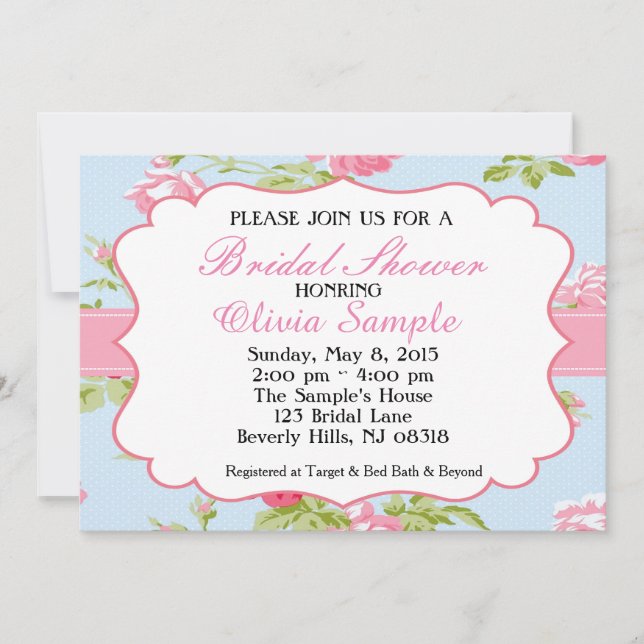 Invitación Ducha nupcial elegante lamentable (Anverso)