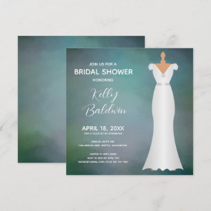 Invitación Ducha nupcial Elegante Verde suave