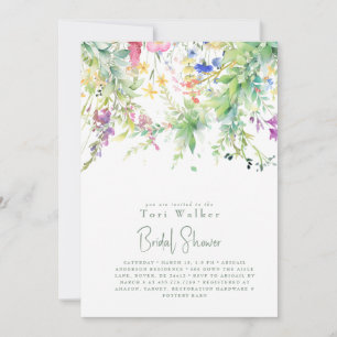 Invitación Ducha nupcial en cascada Boho Wildflower