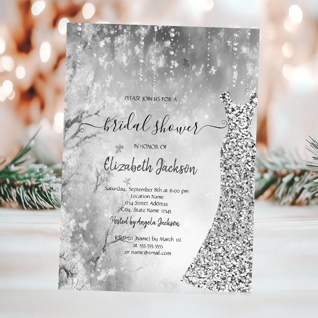 Invitación Ducha nupcial en el paisaje invernal de las secuen (Subido por el creador)