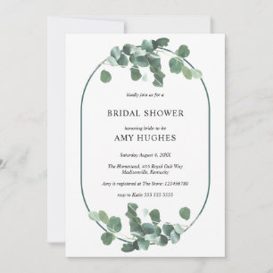 Invitación Ducha nupcial Eucalyptus Greenery