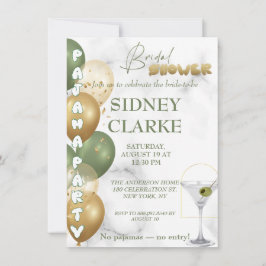 Invitación Ducha nupcial. Fiesta Pajama