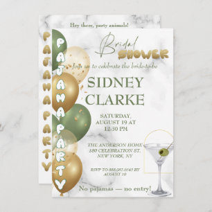 Invitación Ducha nupcial. Fiesta Pajama