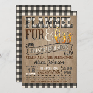 Invitación Ducha nupcial Flannel y Fizz - Blanco