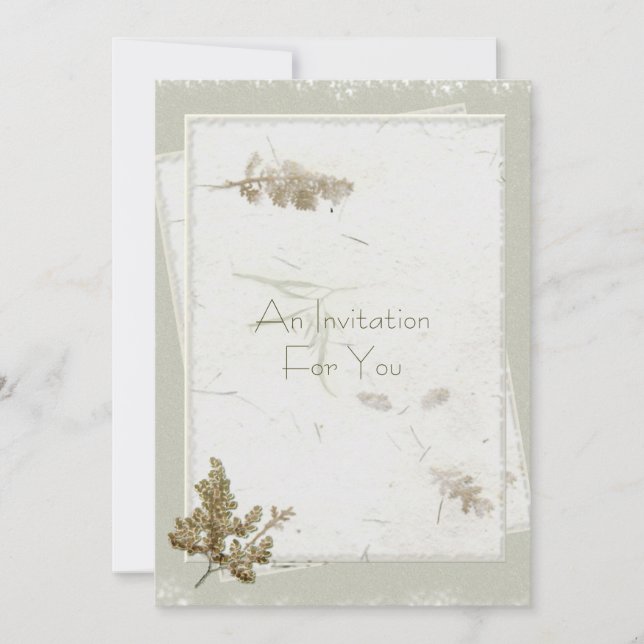 Invitación Ducha nupcial floral a presión natural (Anverso)