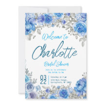 Ducha nupcial floral acuática con pintura manual