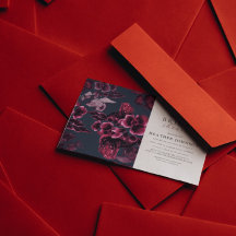 Ducha nupcial floral azul y borgoñona de lujo