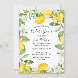 Invitación Ducha nupcial floral Boho Lemons Invita