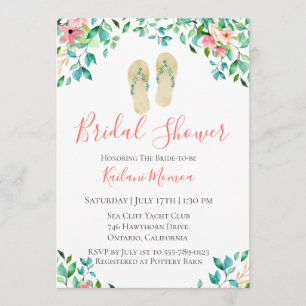 Invitación Ducha nupcial floral botánica