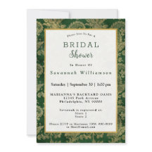 Ducha nupcial floral Celta Green Gold Paisley