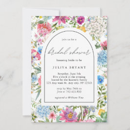 Invitación Ducha nupcial floral colorida