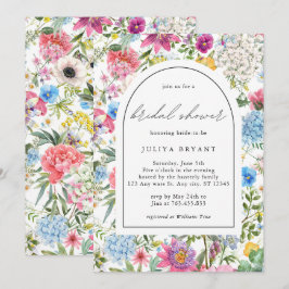 Invitación Ducha nupcial floral colorida