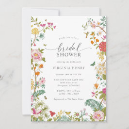 Invitación Ducha nupcial floral colorida