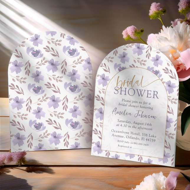 Invitación Ducha nupcial floral con arcos de bonito (Subido por el creador)