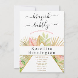 Invitación Ducha nupcial floral de brunch