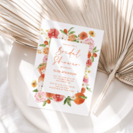 Invitación Ducha nupcial floral de Citrus