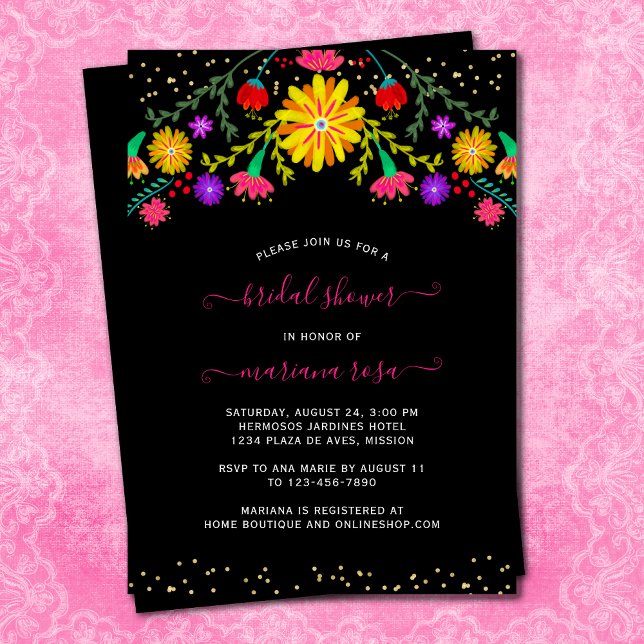 Invitación Ducha nupcial floral de Fiesta en México (Subido por el creador)
