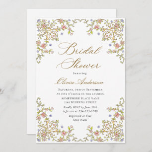 Invitación Ducha nupcial floral de Grace Ornate en Victoria