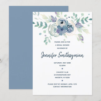 Invitación Ducha nupcial floral de la acuarela