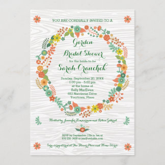 Invitación Ducha nupcial floral de lluvia ruidosa