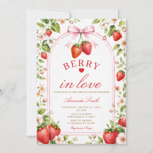 Invitación Ducha Nupcial Floral de Margarita con Lazo Rosa y