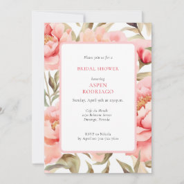 Invitación Ducha nupcial floral de moda de Cottagecore todo e