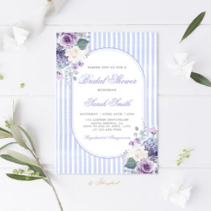 Invitación Ducha nupcial floral de nuez aérea
